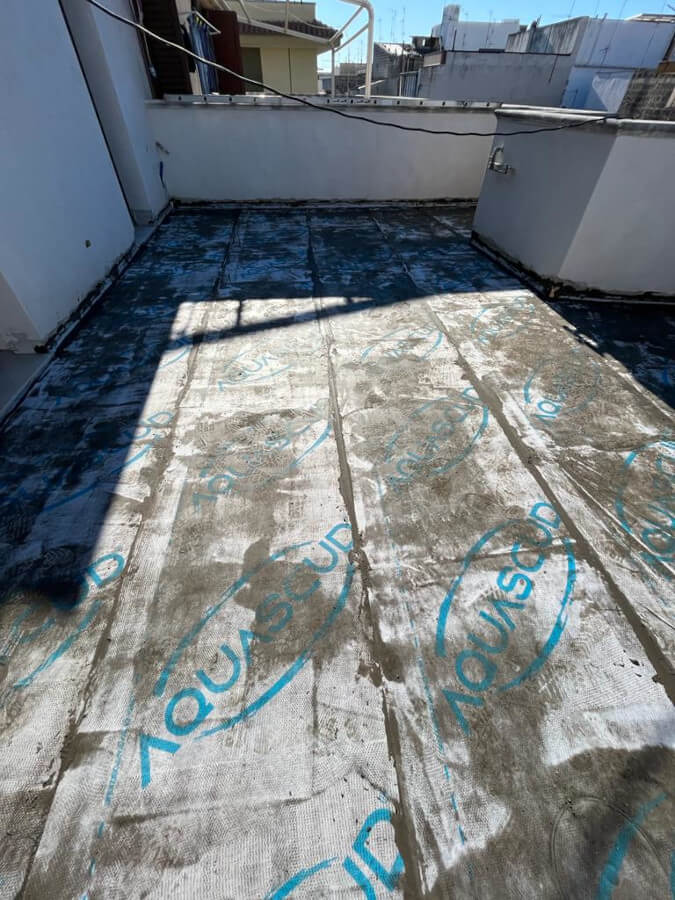 impermeabilizzazione terrazzo con aquascud system volteco a gravina in puglia