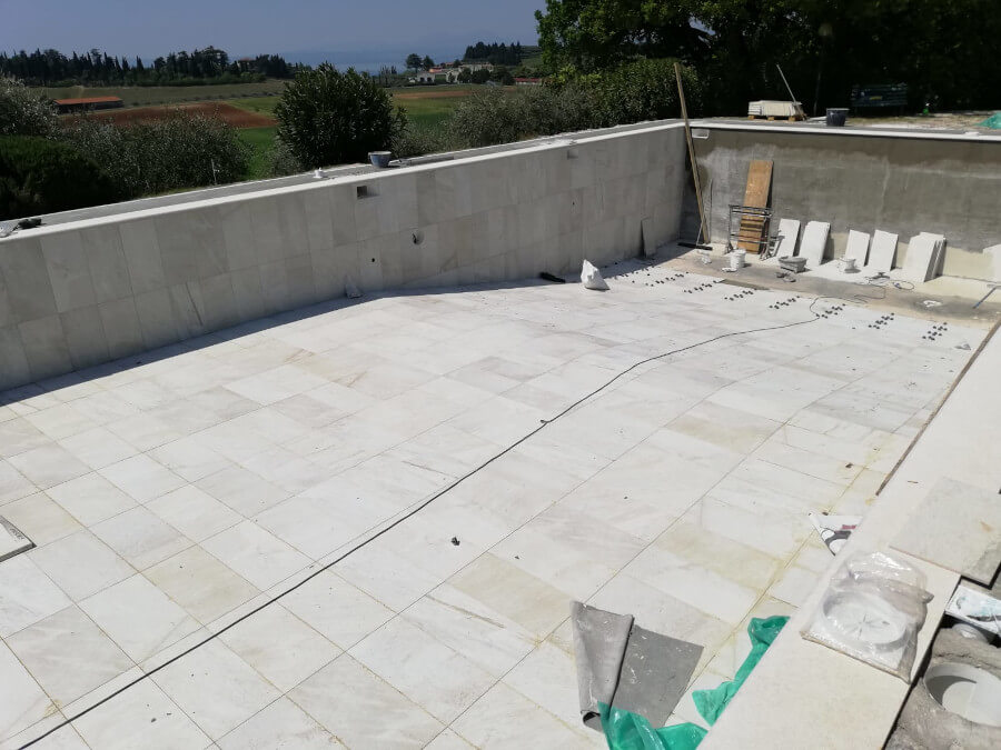 intervento di impermeabilizzazione con prodotti Volteco su piscina interrata