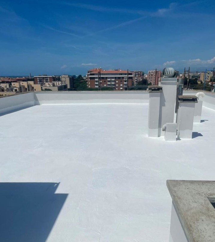 Impermeabilizzazione copertura piana con Aquascud Reflex_Volteco