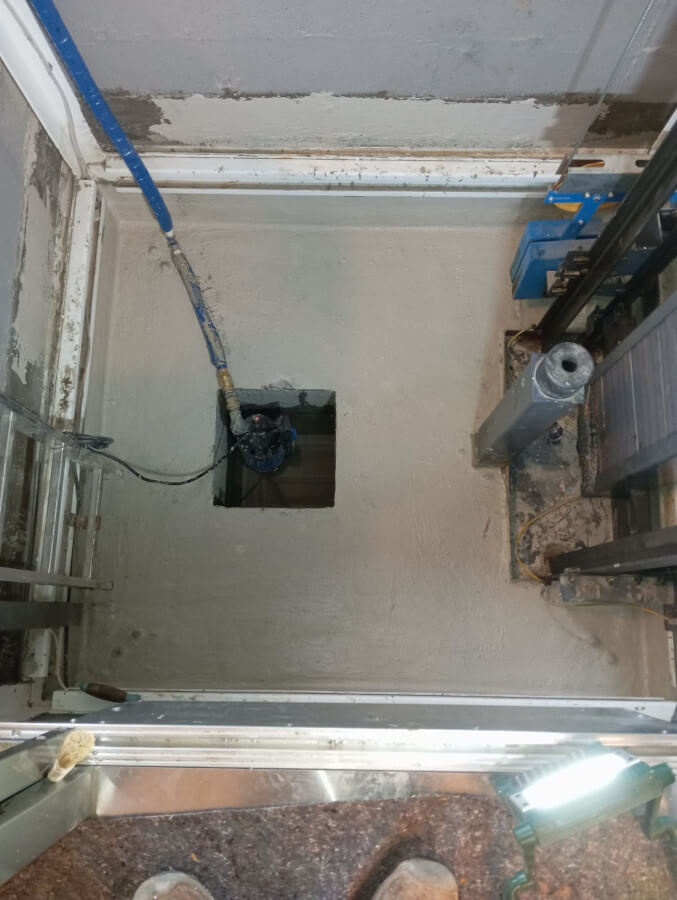 impermeabilizzazione_fossa_ascensore_con_prodotti_Volteco